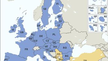 Les 28 pays de l'Union européenne